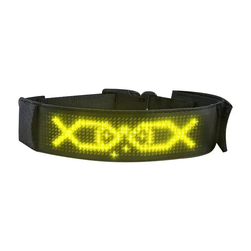 Collar LED Programable para Perros - Pantalla Multicolor Personalizable