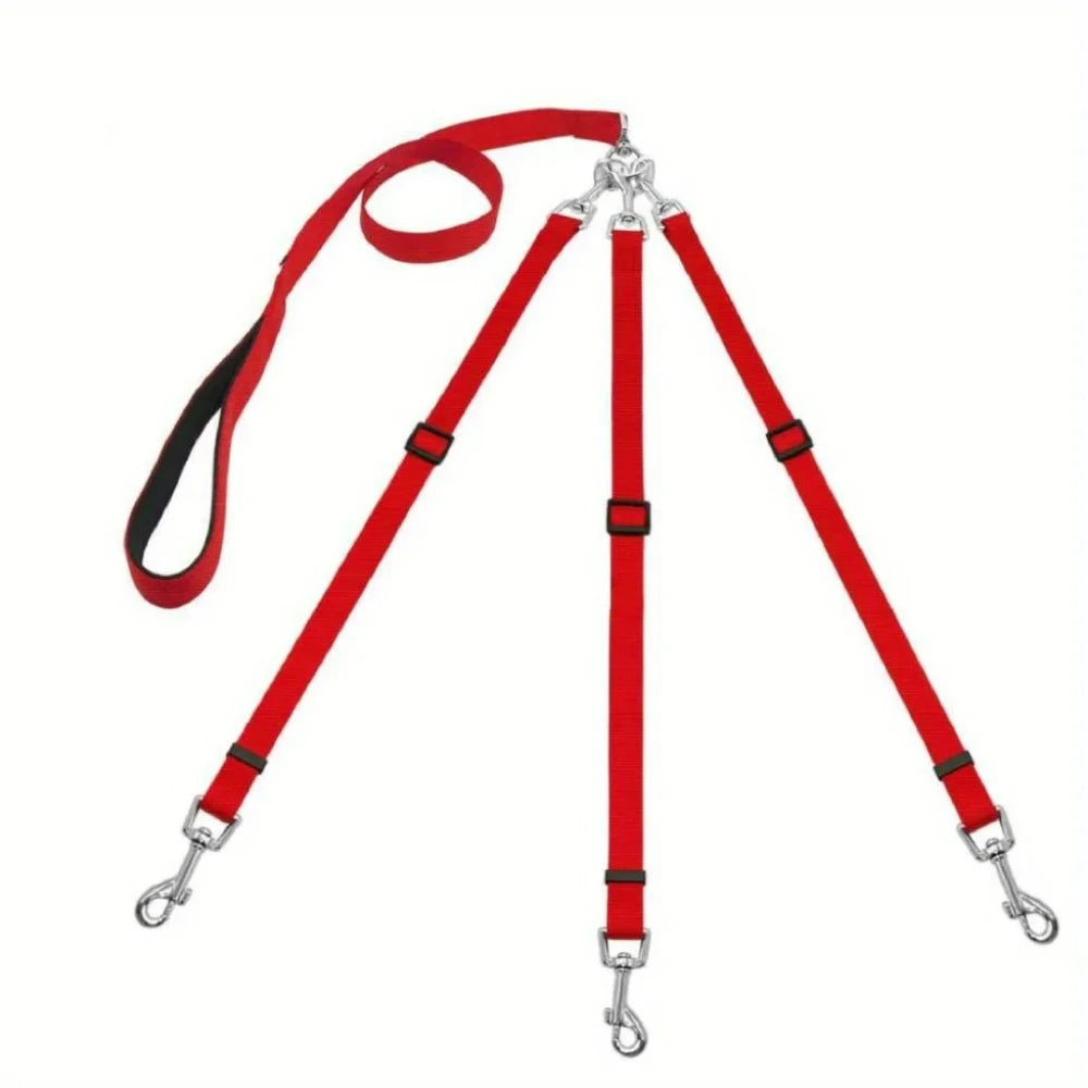 Correa 3 en 1 para Perros - Nylon Resistente con Asa Acolchada Multifunción