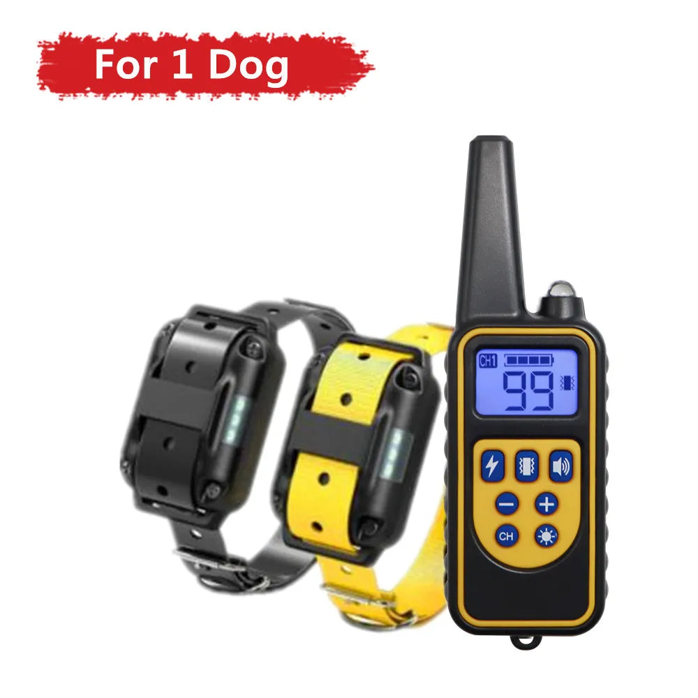 Collar de Entrenamiento Eléctrico para Perros - Recargable Impermeable con Control Remoto