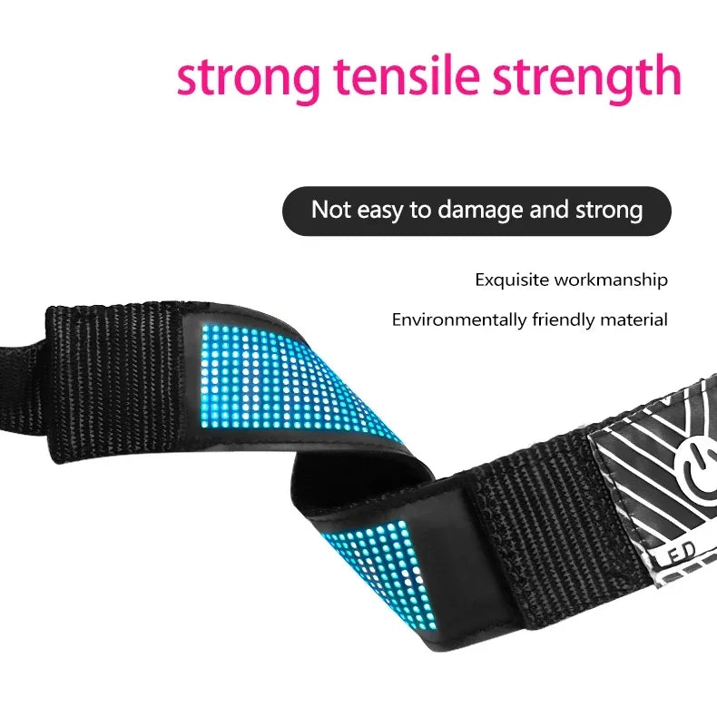 Collar LED Programable para Perros - Pantalla Multicolor Personalizable