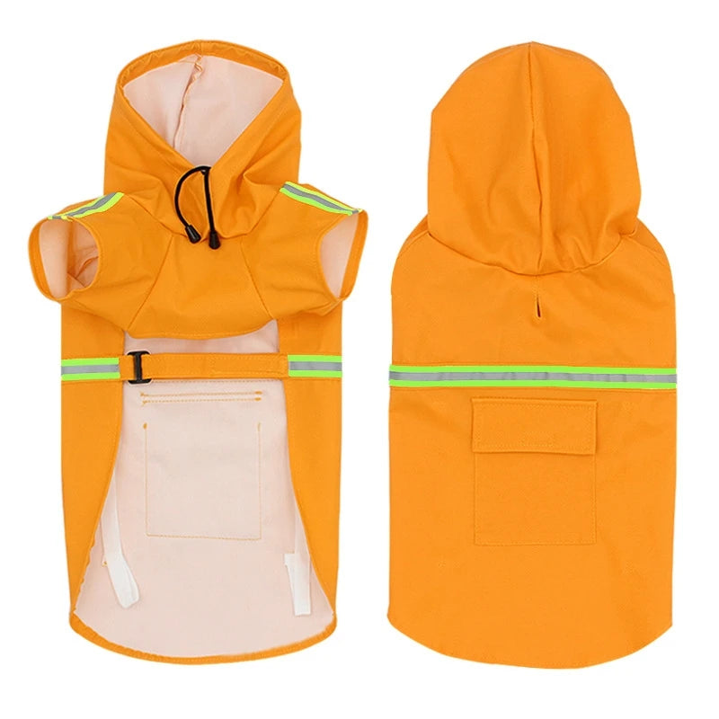 Chubasquero Impermeable para Perros con Capucha - Reflectante y Cortavientos