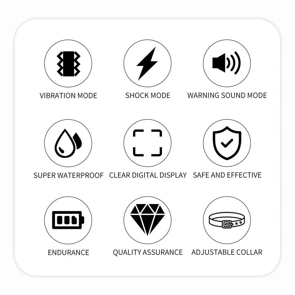 Collar de Entrenamiento Eléctrico para Perros - Recargable Impermeable con Control Remoto