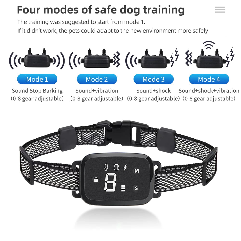 Collar de Entrenamiento Eléctrico para Perros - Recargable Impermeable con Control Remoto