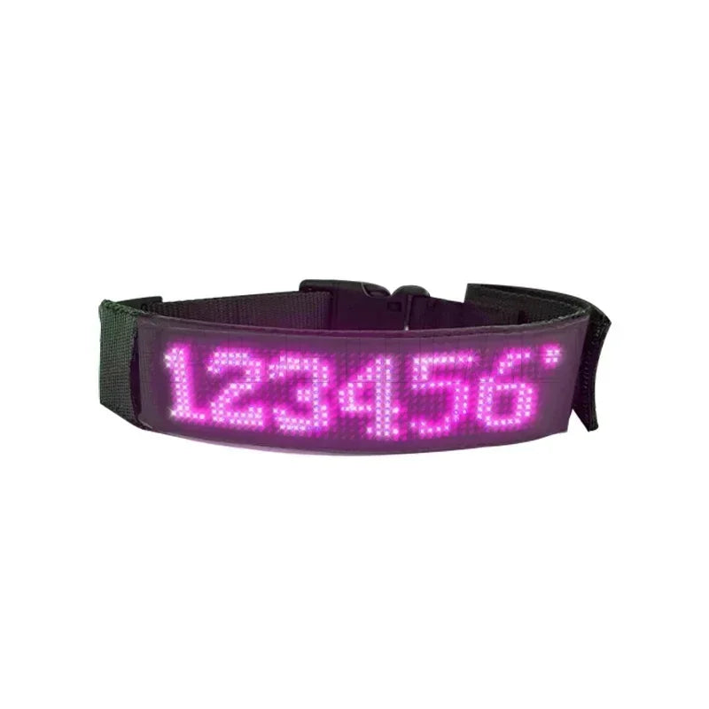 Collar LED Programable para Perros - Pantalla Multicolor Personalizable