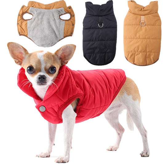 Abrigo de Invierno para Perros - Chaqueta Acolchada Cortavientos con Capucha