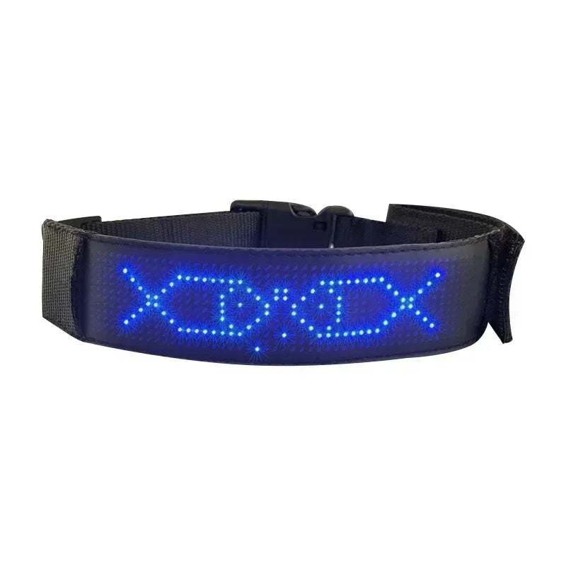 Collar LED Programable para Perros - Pantalla Multicolor Personalizable