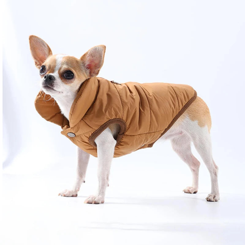 Abrigo de Invierno para Perros - Chaqueta Acolchada Cortavientos con Capucha