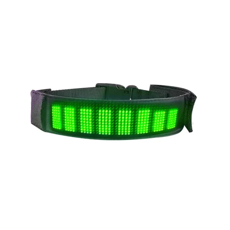 Collar LED Programable para Perros - Pantalla Multicolor Personalizable