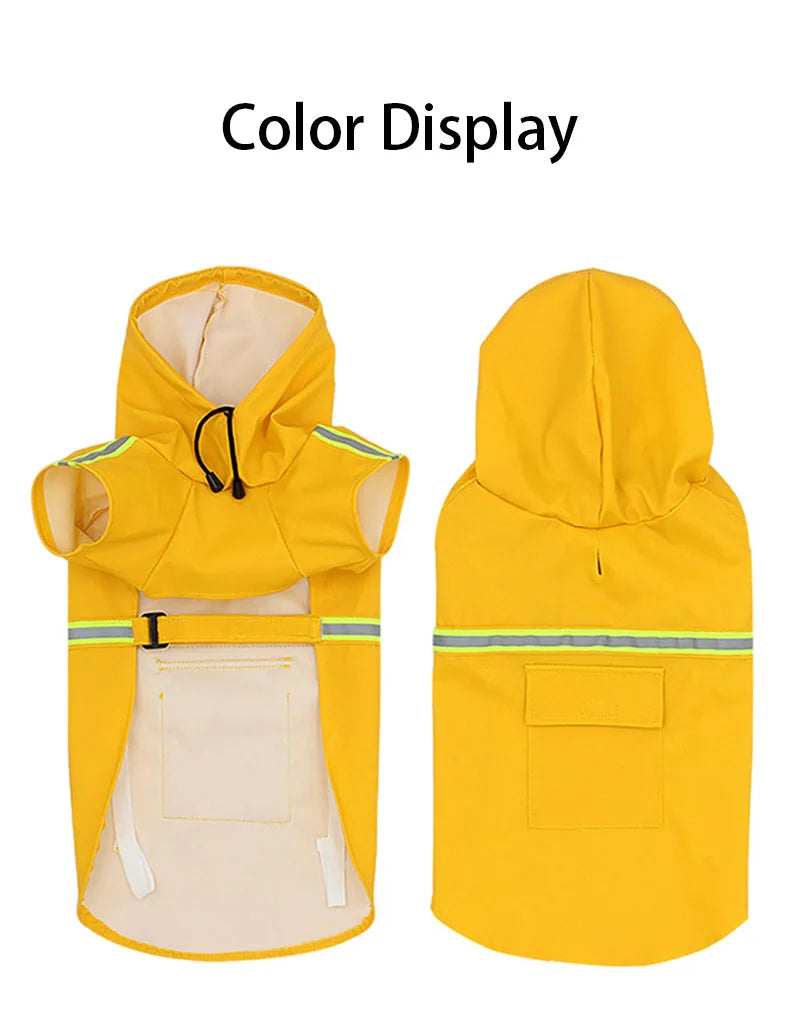 Chubasquero Impermeable para Perros con Capucha - Reflectante y Cortavientos