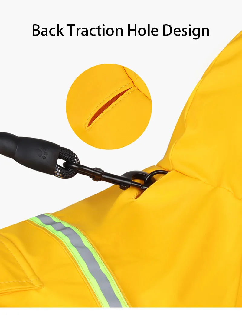 Chubasquero Impermeable para Perros con Capucha - Reflectante y Cortavientos