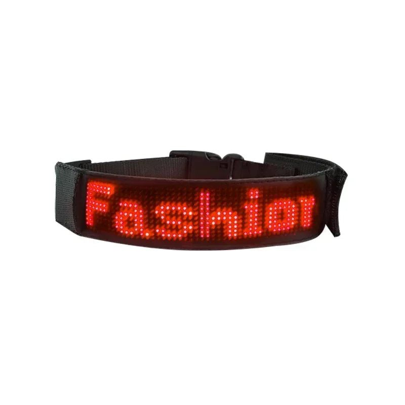 Collar LED Programable para Perros - Pantalla Multicolor Personalizable