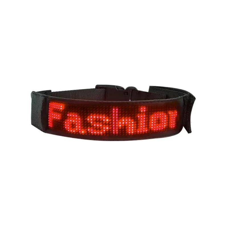 Collar LED Programable para Perros - Pantalla Multicolor Personalizable