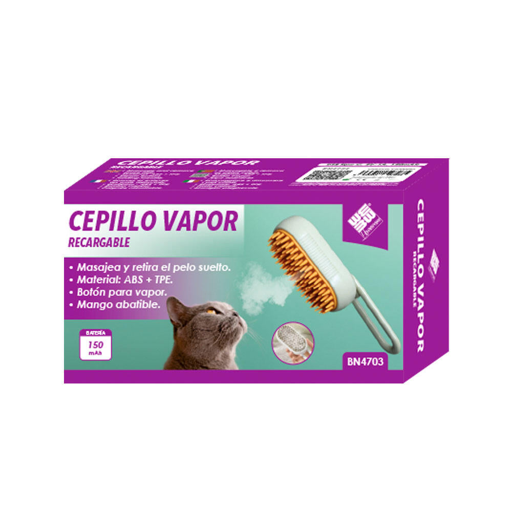 Cepillo de Vapor para Mascotas - Pack 2 Unidades Autolimpiable