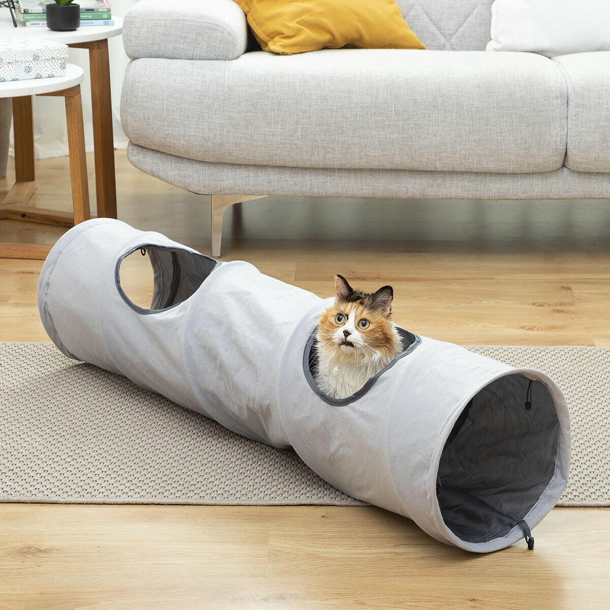 Túnel Plegable para Mascotas - Juguete Interactivo para Gatos y Perros Pequeños