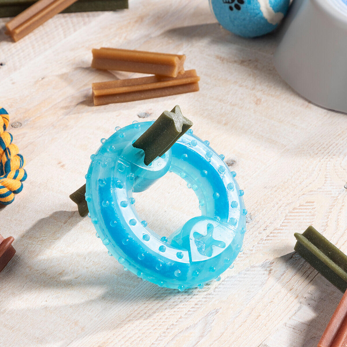 Juguete Mordedor Congelable 2 en 1 para Perros - Refresca y Alivia las Encías